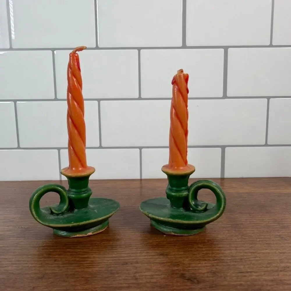 Vintage 1950s Gurley Christmas Candles Set of 2